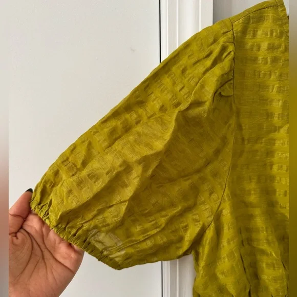 NWT Madewell Annamarie Mini Dress in Citrus Lime - Picture 6 of 12